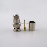 Connecteur coaxial RF étanche BNC mâle à sertir pour câble coaxial RG213, idéal pour antennes et câbles électriques de vidéosurveillance