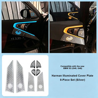 Pour BMW X3 G45 G48, style Bowers & Wilkins, couvercle de haut-parleur lumineux, garniture, kit d'éclairage ambiant intérieur de voiture, système d'éclairage