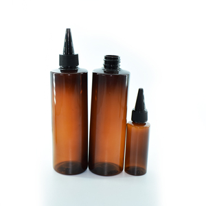 Botella vacía de plástico ámbar para el pelo, botella de aceite para el pelo, color marrón, para reciclaje de cosméticos, con hombro plano, 30ml, 50ml, 60ml, 100ml, 200ml - Product Image 6