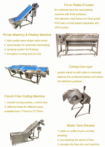 Línea de producción de papas fritas congeladas completamente automática de 100 kg a pequeña escala - Product Image 4