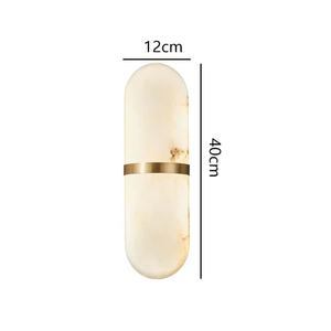 โคมไฟติดผนังโลหะและเศวตศิลาที่ทันสมัยไฟเชิงเทียนติดผนังแคปซูลสุดหรูสำหรับห้องนอนห้องนั่งเล่นโรงแรม - Product Image 2