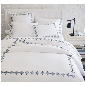 Juego de Fundas de Edredón Desechables al por Mayor, con Patrón Geométrico Bordado, 100% Algodón, Personalizables, Estilo Europeo-Americano, Ropa de Cama para el Hogar - Product Image 2