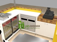 Kiosque alimentaire personnalisé pour centre commercial, stand de churros, comptoir de vente de snacks avec toit en tente pour la zone alimentaire du centre commercial