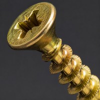 Vis à bois en acier au carbone zingué jaune à tête fraisée Pozidriv pour panneaux de particules et meubles MDF, 3.5-6.0mm, directement de l'usine