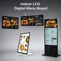Pantallas de Menú Digitales LCD Sinmar, Pantallas de Señalización Digital para Interiores con Sistema Android Windows para Publicidad