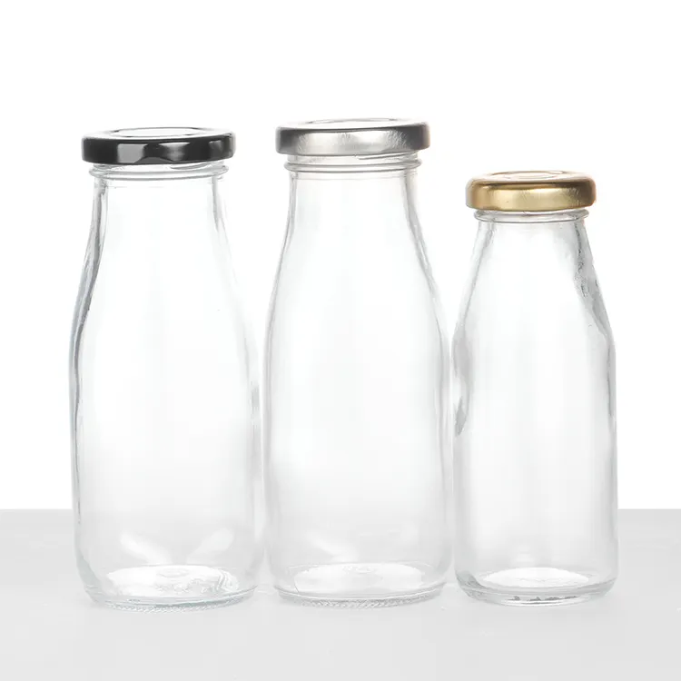 Lebensmittelqualität hochwertiger fabrikpreis transparente Milchglasflasche