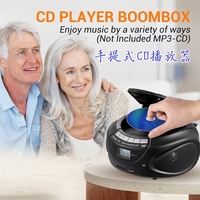 Mini lecteur CD portable haute fidélité AM/FM à chargement par le haut avec haut-parleur intégré, radio MP3 et boombox