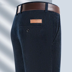 Nuovi <span class=keywords><strong>Pantaloni</strong></span> in Pile da Uomo per Autunno e Inverno, Vita Alta, Larghi, in <span class=keywords><strong>Velluto</strong></span> a Coste, Casual Business, Elasticizzati, Dritti, Lunghi - Product Image 3