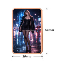 Barre de cuivre fin .999 de 1 OZ personnalisée en gros, impression UV, motif Night City Lady, lingot de cuivre de 1 once, pièce de collection