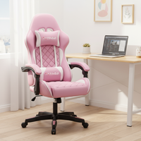 Chaise de jeu pour joueurs de jeux vidéo, en cuir PU, réglable en hauteur, pivotante à 360 degrés, avec repose-pieds, fabriquée directement par le fabricant