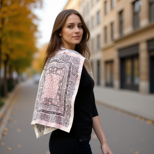 Petit foulard carré Paisley 70x70cm 38g pour femme, accessoire de mode - Product Image 2