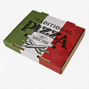 Cajas de Pizza Impresas con la Bandera Italiana Tradicional, Caja de Envío de Cartón Corrugado de Grado Alimenticio, Desde 1950 - Product Image 3