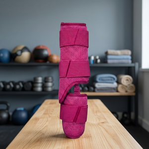 Protège-jambes en maille rose avec fermeture auto-agrippante, ajustement universel, protection toutes saisons, pour adulte - Product Image 2
