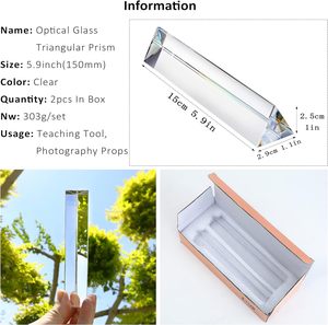 Lăng kính xuyên thấu cao lăng kính cầu vồng lăng kính chụp ảnh lăng kính lăng kính màu Vật Lý thí nghiệm ánh sáng trẻ em - Product Image 3