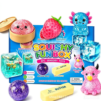 Boîte mystère TPR Squishy, écologique, non toxique, haute élasticité, ensemble de 8 jouets anti-stress