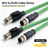 Konektor Ethernet RJ45 PVC M12D Terproteksi - Harness 4-Core Male Aviation Plug IP67 Digunakan pada Mesin Industri Tahan Lama