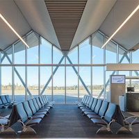 Chaises d'attente en acier inoxydable pour hôtels, hôpitaux, gares, stations de métro et aéroports - Mobilier commercial