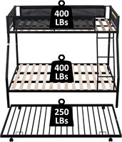Lits superposés métalliques double étage de haute qualité, noirs, avec rangement, modernes, Xiamen, taille double sur grand lit, pour chambre à coucher, OEM, MOQ 200