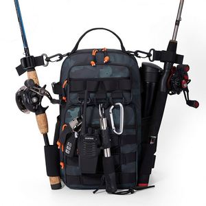 Mochila de Pesca para Exteriores con Cajas de Aparejos y Soportes para Cañas, Mochila de Pesca para Hombre y Mujer, Regalos para Pesca con Señuelos - Product Image 1