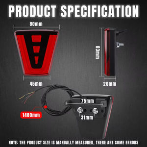 Tercera Luz <span class=keywords><strong>de</strong></span> Freno <span class=keywords><strong>LED</strong></span> Estilo F1, Luz <span class=keywords><strong>de</strong></span> Seguridad Piloto, Luz Trasera <span class=keywords><strong>de</strong></span> Advertencia <span class=keywords><strong>de</strong></span> Parada, Luz <span class=keywords><strong>de</strong></span> Reversa <span class=keywords><strong>de</strong></span> 12V <span class=keywords><strong>para</strong></span> Automóvil, Motocicleta, JDM, BBA, ATV, SUV - Product Image 2