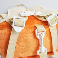 Sac à dos pour enfants avec ceinture de sécurité renard sac à dos avec dentelle détachable mignon sac en peluche jouets enfants d'âge préscolaire sac en maille bébé
