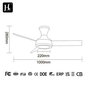 Ventilateur de plafond décoratif moderne à 3 pales de 52 pouces avec moteur CC, éclairage LED et télécommande - Product Image 3