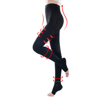 Collants de compression élastiques 15-21 mmHg en nylon et élasthanne, antidérapants, respirants, pour le soutien des varices, pour femmes
