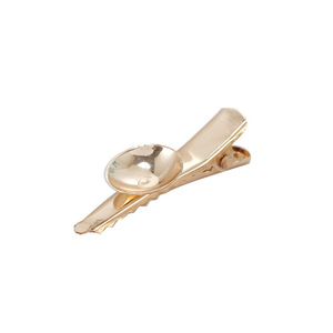 Gold 3.5Cm Pointed Duckbill <b>Clip</b> Beaded Rim Hair Accessory Daily Use - Product Image 5