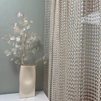 Nouveau Tissu Jacquard Occultant 100% Polyester Teint en Fil, Style Américain Luxe Léger, Motif Brodé Soluble dans l'Eau, Couleur Kaki, Collection 2023