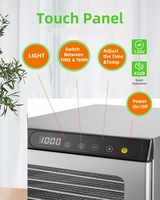 Stilte digitale besturing fruit- en vleesdroger voedselverwerking roestvrij staal verse fruit dehydrator machine voedsel droogoven