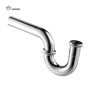 Kit <span class=keywords><strong>de</strong></span> desagüe moderno <span class=keywords><strong>de</strong></span> acero inoxidable con <span class=keywords><strong>tubo</strong></span> en P para fregadero, con junta reductora y desagüe emergente, ecológico, para fregaderos <span class=keywords><strong>de</strong></span> cocina - Product Image 1