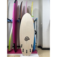 Planches de surf en bois plaqué personnalisées, revêtement époxy de qualité supérieure, EPS, canne blanche, planches de surf en bois