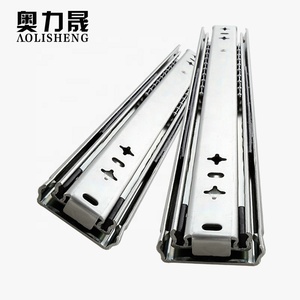 53mm Largeur Télescopique de matériel de meubles Résistant Industriel roulement à billes pousser pour ouvrir la glissière du tiroir rail - Product Image 1