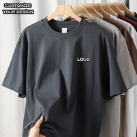 T-shirt Homme Streetwear Personnalisé OEM en Coton Lourd 100% Coupe Oversize Épaules Tombantes – T-shirt Décontracté Vierge pour Homme