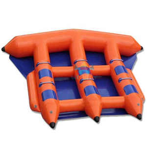 4-6 Person Flying Fish PVC <b>Inflatable</b> Towable Tube <b>for</b> Water Sports & <b>Jet</b> <b>Ski</b> Use - Product Image 4