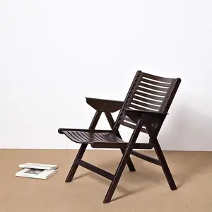 เก้าอี้ไม้แอชแบบพับได้สำหรับใช้ในสวนเก้าอี้กลางแจ้งแบบพกพาพับได้