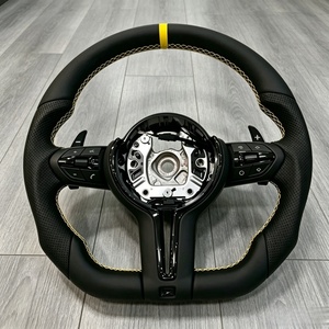 Volant en cuir pour <span class=keywords><strong>BMW</strong></span> E87 E83 E90 E91 E92 E84 X1 E84 X5 X6 E70 E71 M3 M5 F20 F22 F23 F30 F33 F34 E46 E60 E36 E39 E30 - Product Image 5