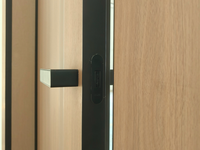 Porte battante moderne Eloyd en composite aluminium-bois insonorisée pour hôtel, atelier, villa, salon, chambre à coucher, peinture intérieure