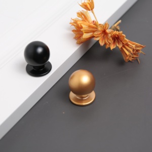 European Mushroom Zamak White Black Single Hole Simple Wardrobe Cabinet Round Handle <strong>Knobs</strong> - Product Image 5