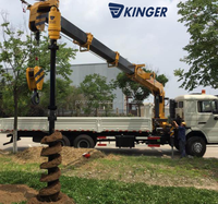 KINGER CE Fournisseur d'usine Tarière hydraulique pour mini-excavatrice, pour le forage de sols, la construction de clôtures et la plantation d'arbres