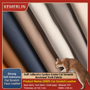 KEMERLIN Patch de réparation auto-adhésif en <span class=keywords><strong>cuir</strong></span> PVC grain litchi pour meubles et canapés rayés par les chats YHG009 - Product Image 2