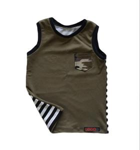 Vendita calda di nuovo Design per neonati vestiti serbatoio in maglia di cotone estivo per bambini a righe per ragazzi all'ingrosso - Product Image 2