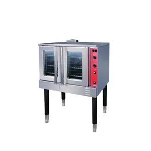 Commerciële Dubbele Glazen Deur Gas Digitale Bakkerij Convectie Broodrooster Oven/Cake Bakken Machine