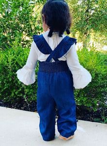 Hot New Children Clothing Sets Summer Girls Princess Causal Long Sleeve T-shirt+strap Pants 2pcs Kids Girls Clothes Sets - Product Image 6