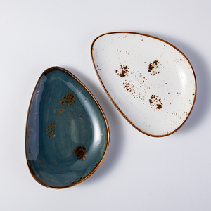 Sūir-visselle tubulaire en céramique, <span class=keywords><strong>assiette</strong></span> de cuisine, steak mat, bleu antirouille gaufré à haute température - Product Image 2