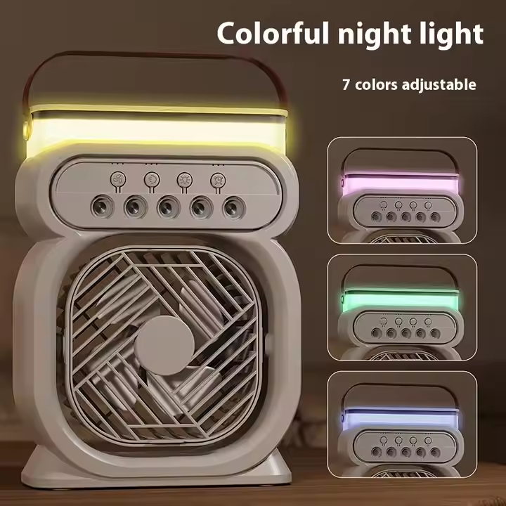 Hot Selling 3 in 1 Fan AIr Conditioner Household Mini Air Cooler LED Night Light Portable Humidifier Fan Office Home Fan