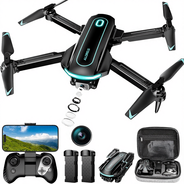 Drone Camera Foldable Mini Drone for Adults Beginners 1080P HD App Control Trajectory Flight Gravity Control One-Key