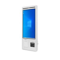 Terminal de paiement en libre-service intérieur à écran tactile XTD 15,6 pouces avec lecteur de codes-barres SDK, terminal sur pied 21,5 pouces, Intel Core i5