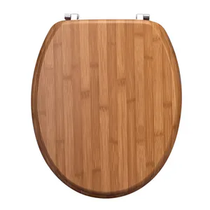 Baño respetuoso con el medio ambiente material de madera maciza gran oferta patrón de impresión en color MDF asientos de inodoro