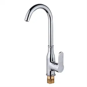 Kangrun simple cheap design Polished zinc bathroom basin sink taps faucets single lever mixer hot and cold water